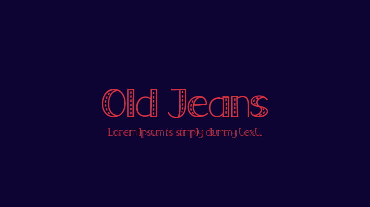 Old Jeans Font Family