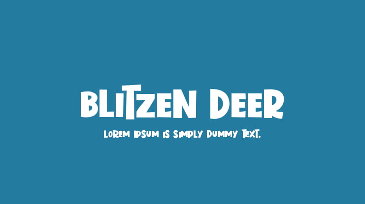 Blitzen Deer Font