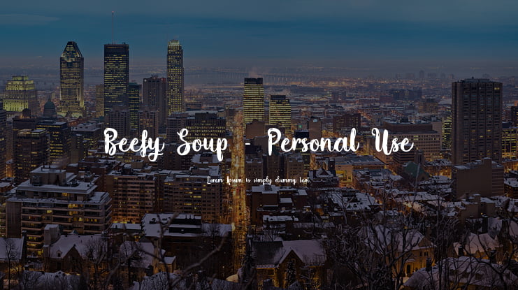 Beefy Soup - Personal Use Font