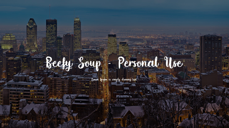 Beefy Soup - Personal Use Font