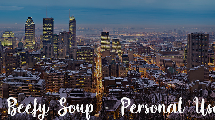 Beefy Soup - Personal Use Font