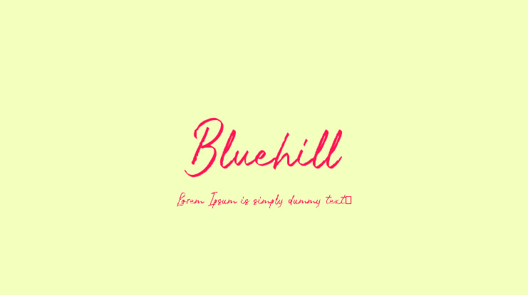 Bluehill Font