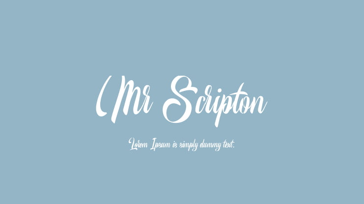 Mr Scripton Font