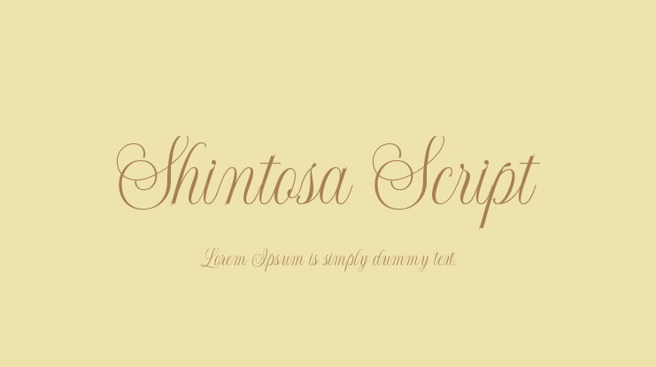Shintosa Script Font