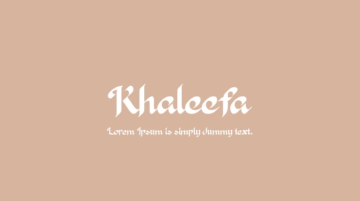 Khaleefa Font