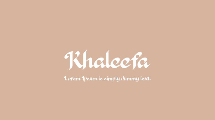 Khaleefa Font