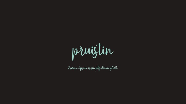 pruistin Font