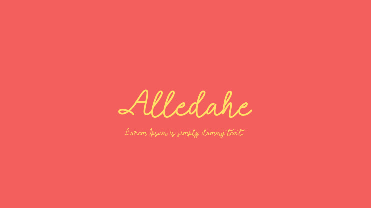 Alledahe Font