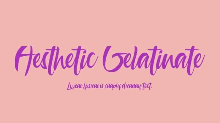 Aesthetic Gelatinate Font