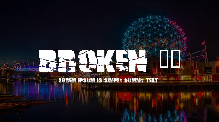 Broken 74 Font