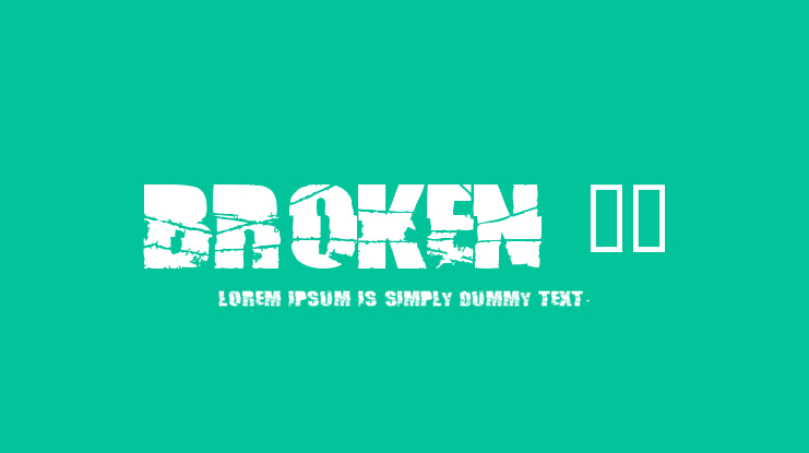 Broken 74 Font