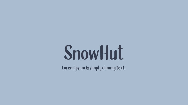 SnowHut Font