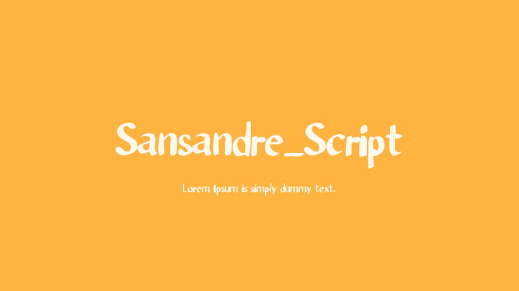 Sansandre_Script Font