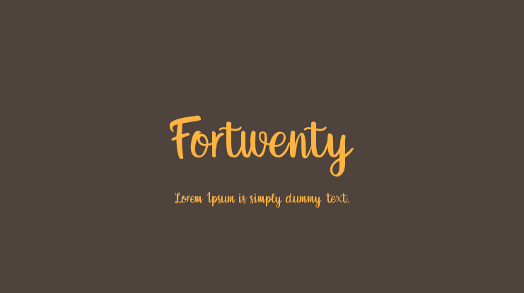 Fortwenty Font