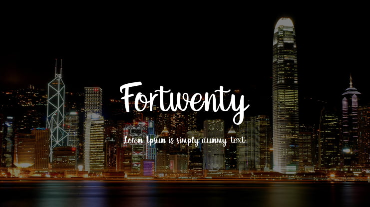 Fortwenty Font