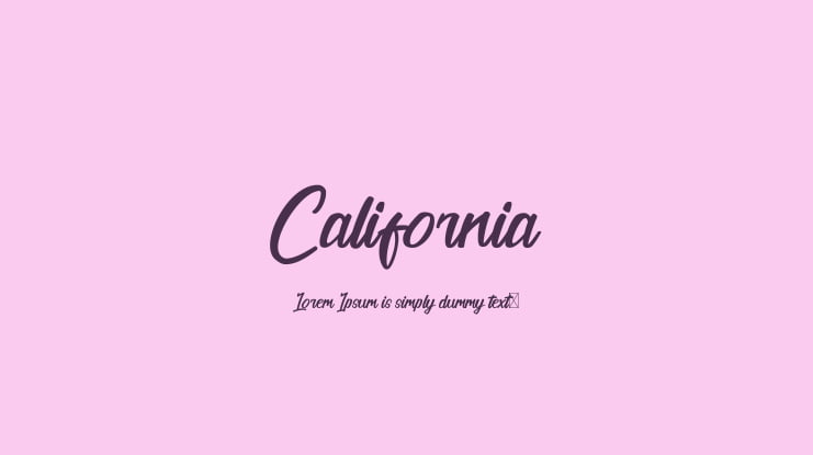 California Font Family