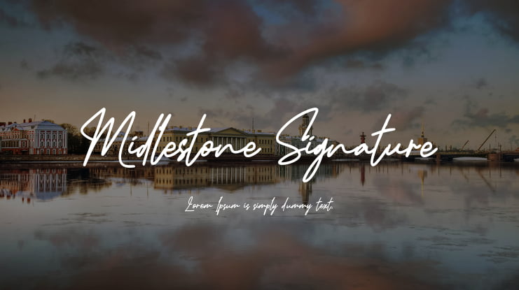 Midlestone Signature Font