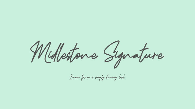 Midlestone Signature Font
