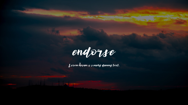endorse Font