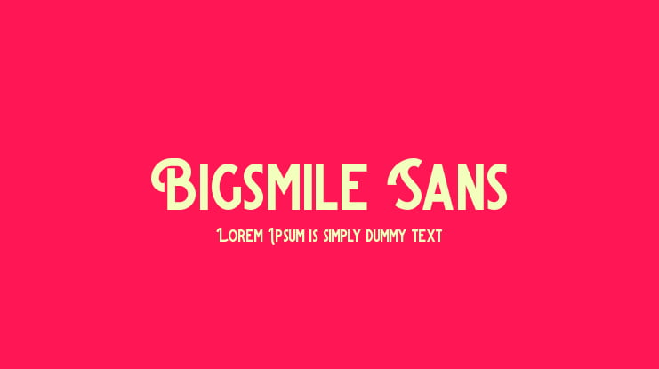 Bigsmile Sans Font
