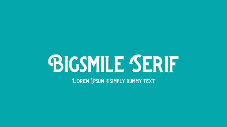 Bigsmile Serif Font