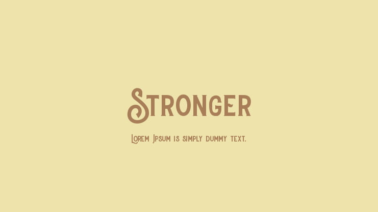 Stronger Font Family