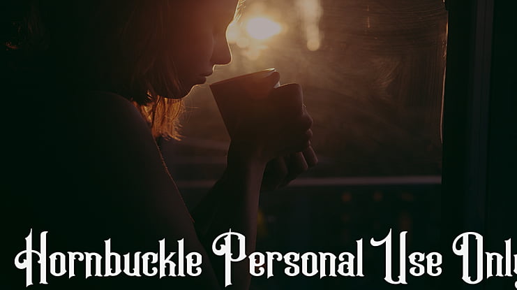 Hornbuckle Personal Use Only Font