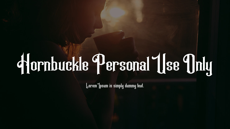 Hornbuckle Personal Use Only Font