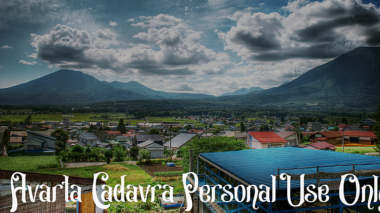 Avarta Cadavra Personal Use Only Font