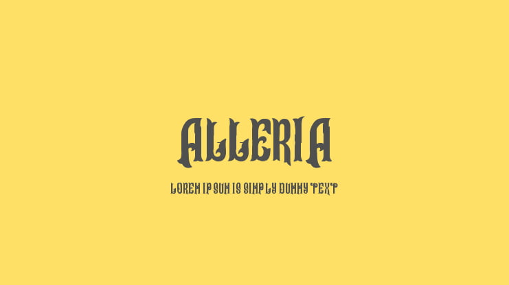 Alleria Font