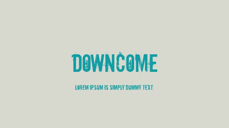 Downcome Font