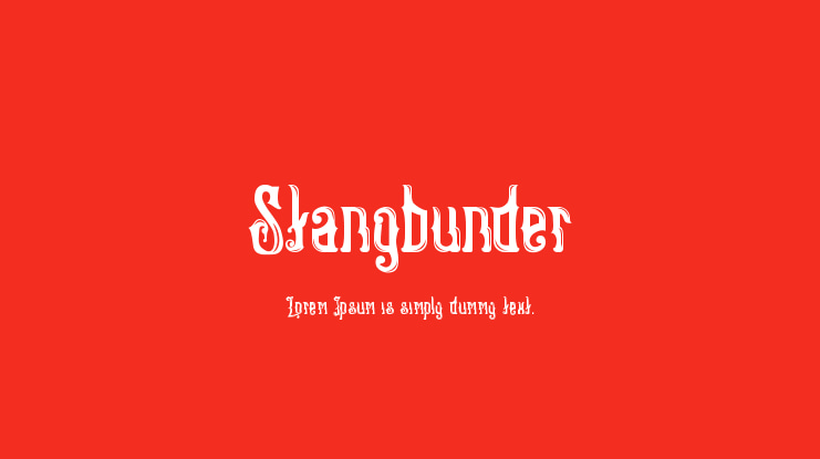 Stangbunder Font