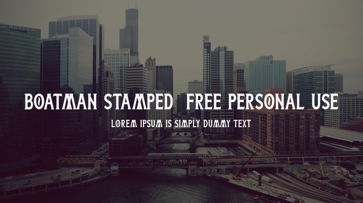 Boatman Stamped (Free Personal Use) Font