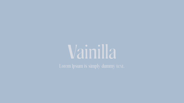 Vainilla Font