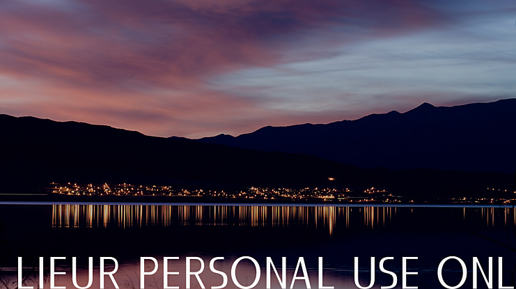 LIEUR PERSONAL USE ONLY Font Family