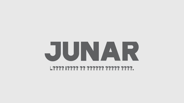 JUNAR Font Family