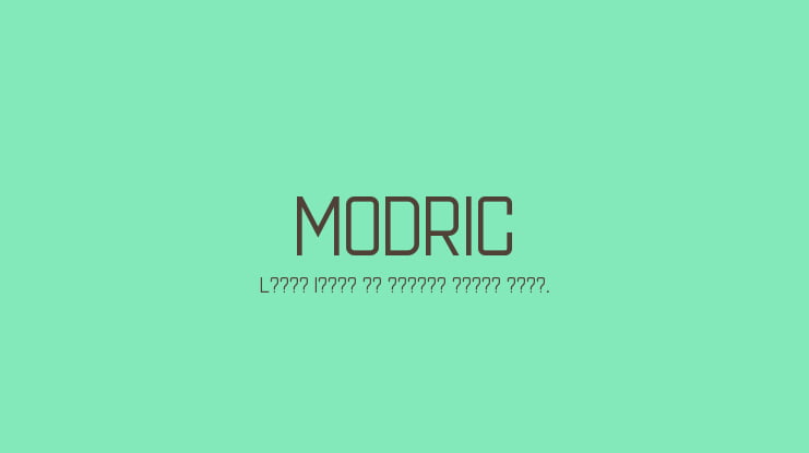 MODRIC Font