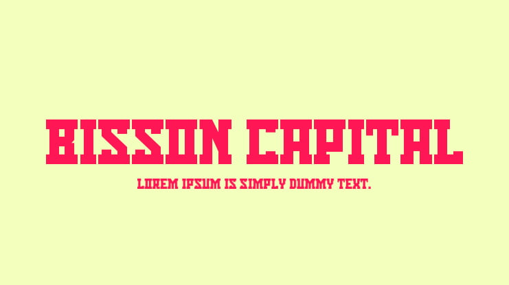 Bisson Capital Font