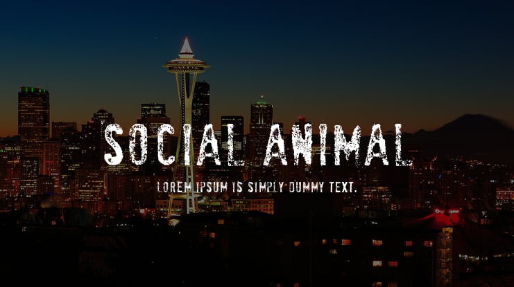 SociaL AnimaL Font : Download Free for Desktop & Webfont