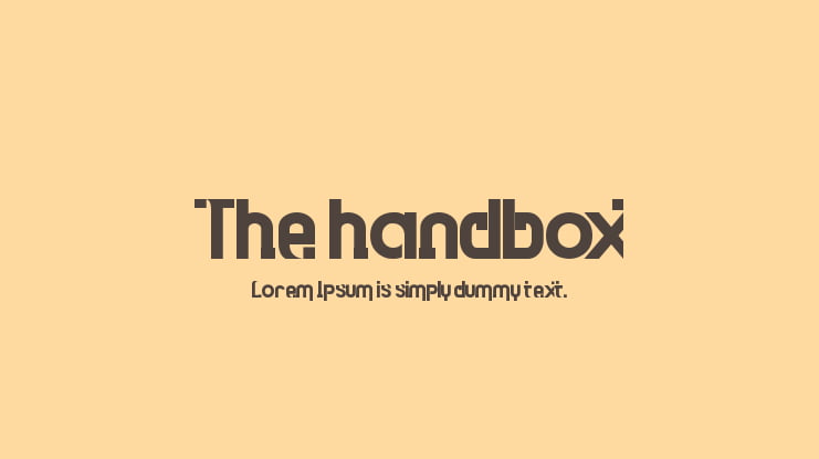 The handbox Font