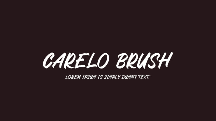 Carelo Brush Font