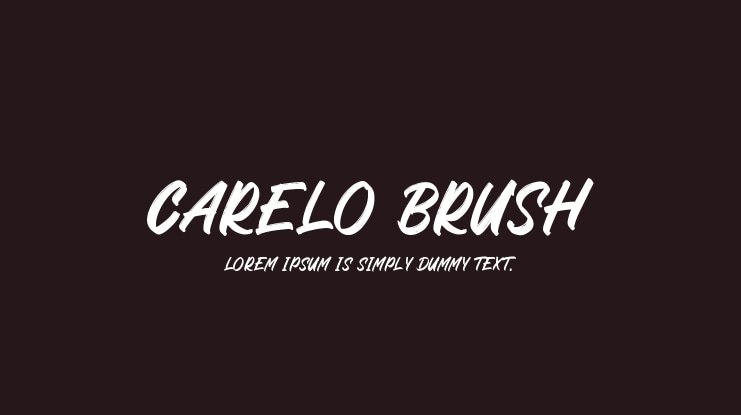 Carelo Brush Font