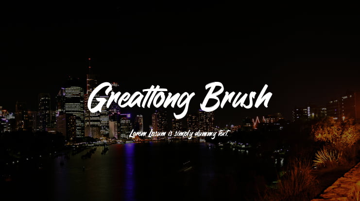 Greattong Brush Font