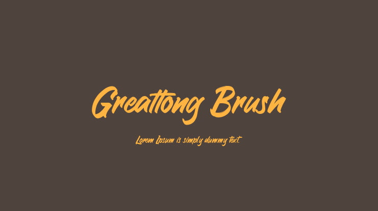 Greattong Brush Font