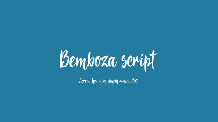 Bemboza script Font