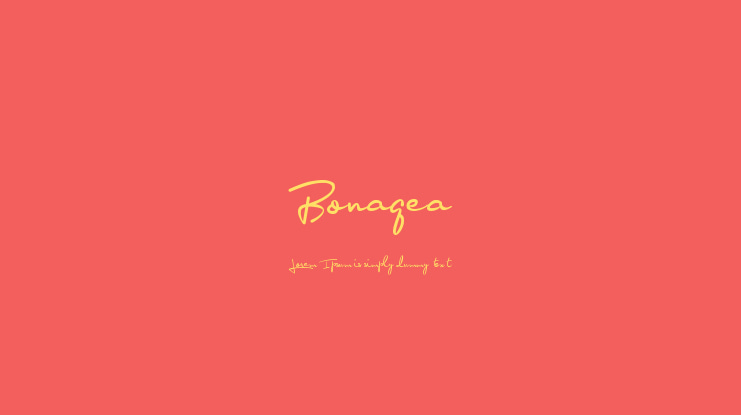 Bonagea Font