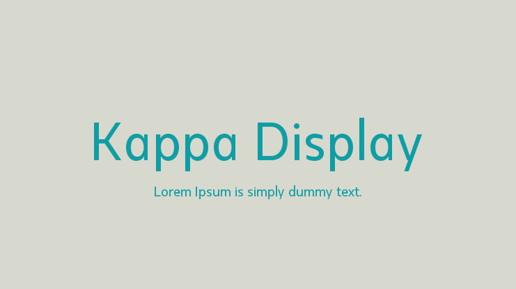 binde ubemandede Smigre Kappa Display Font Family : Download Free for Desktop & Webfont