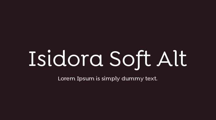 Isidora Soft Alt Font Family