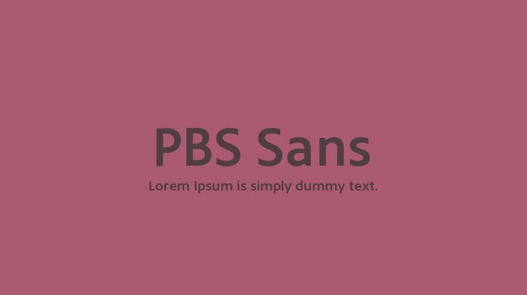 PBS Sans Font Family