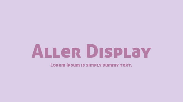 Aller Display Font